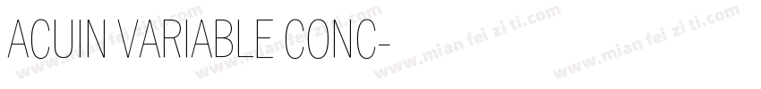 ACUIN VARIABLE CONC字体转换